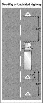 two-way or undivided highway